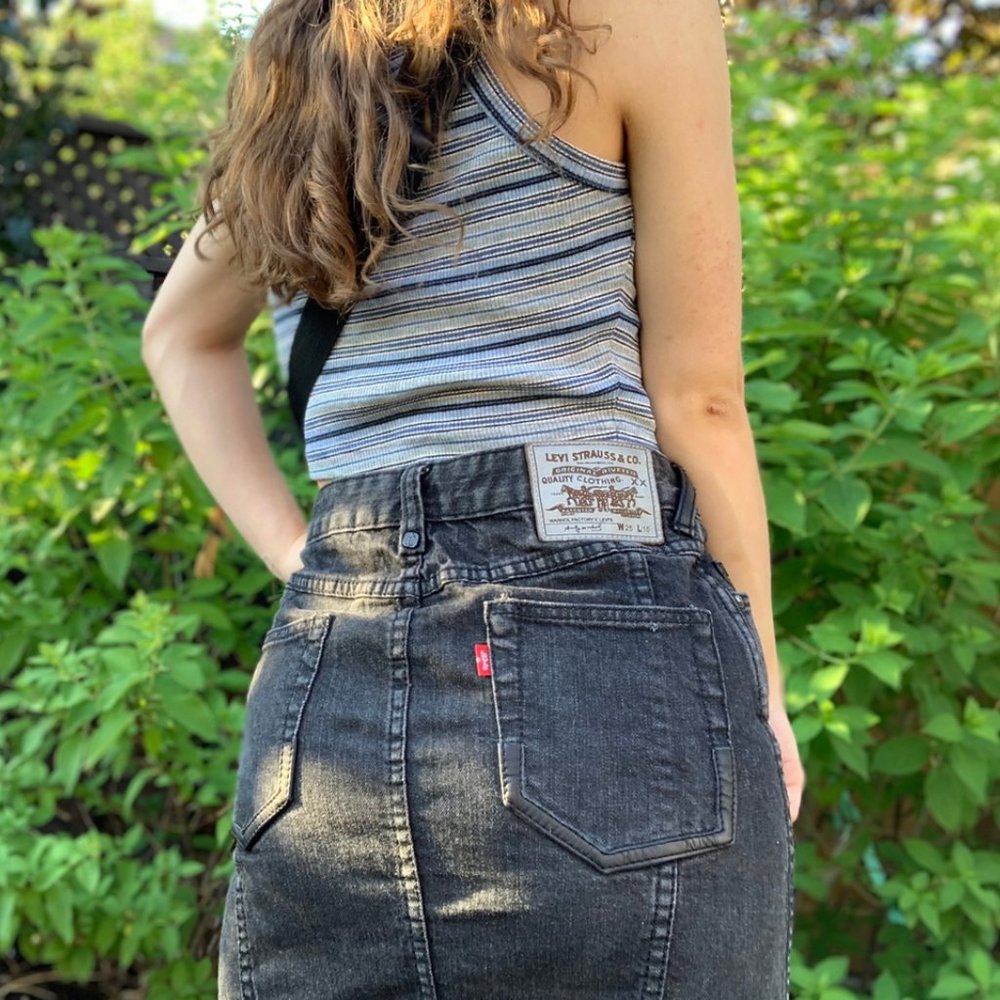 Levis x Andy Warhol Collection Charcoal Gray Skirt